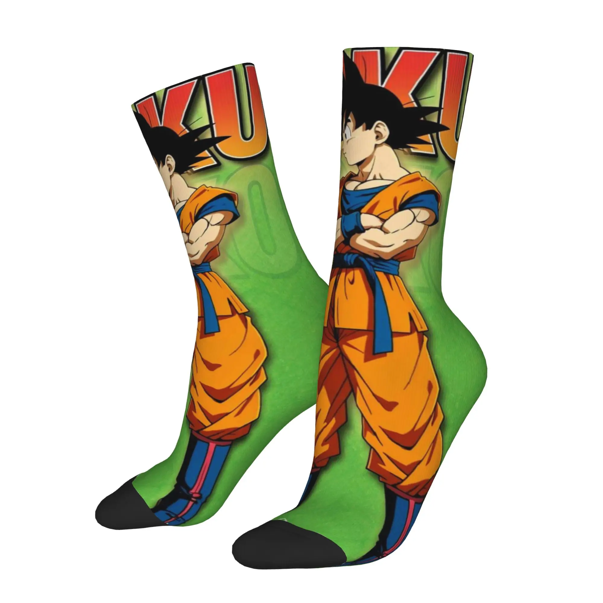 

1 Pair Funny Sock Dragon Ball Son Goku (31) Harajuku Seamless Pattern Printed Men Socks Casual Men's Socks