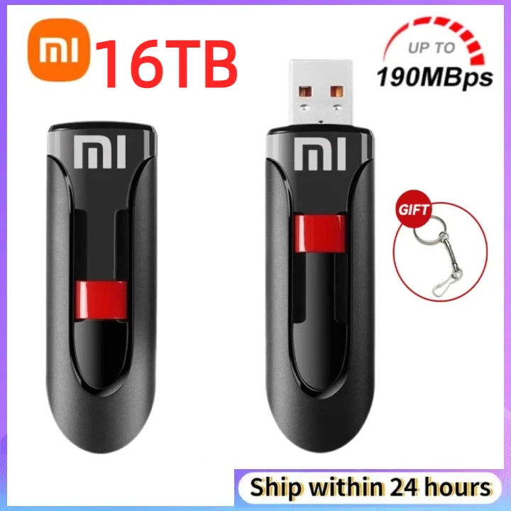 Xiaomi Waterproof Mini Pen Drive, Pendrive metálico, Alta Velocidade, USB 3.0, Tipo C, 16TB, 4TB, 2TB, Novo