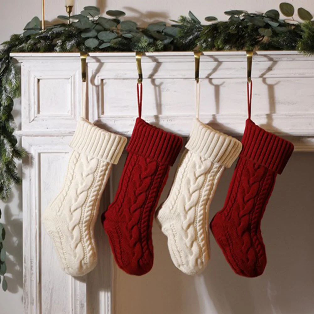 

Simple Knitted Christmas Hanging Socks Personalized Holiday Party Decor For Chirstmas Tree