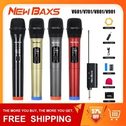 Wireless Microphone Dynamic Handheld Microphones Karaoke Microphone Mic with Rechargeable Receiver for Wedding Party Church Club