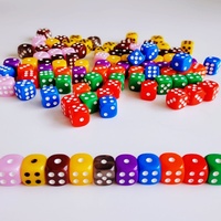 10/PCS/Set Solid Color Round edge 12mm D6 Bulk Dice Acrylic 6 faces D6 Dice With role Edges For Casino Dice Table Board Game