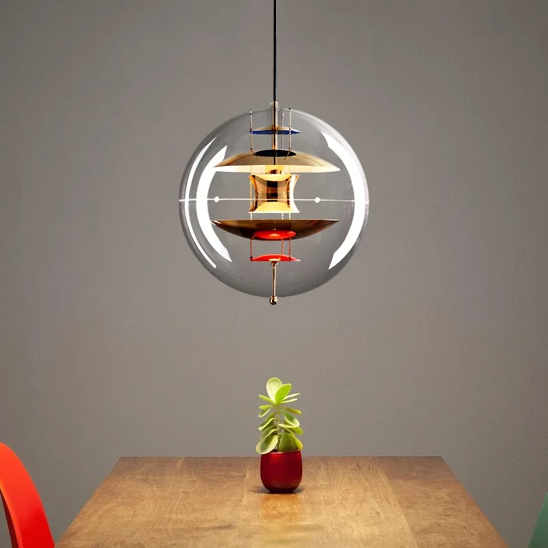 Lámparas nórdicas danesas de diseño moderno, lámparas acrílicas de planetas, accesorios de iluminación decorativos para cocina y restaurante,