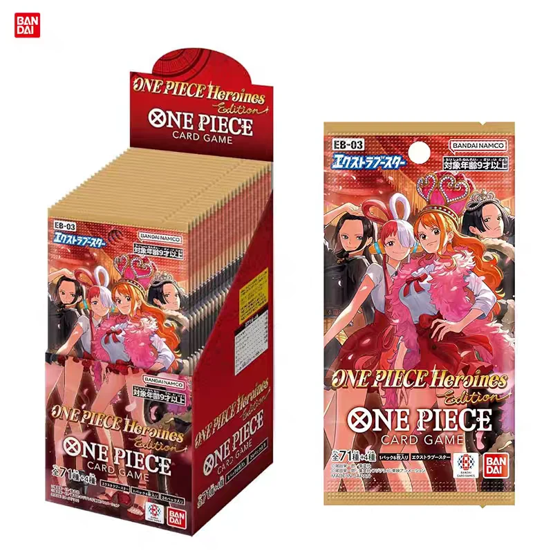 

In Stock Bandai Original EB03 ONE PIECE Heroines Japanese Version Booster Collectible Trading Card Game Surprise Toys Card Gifts