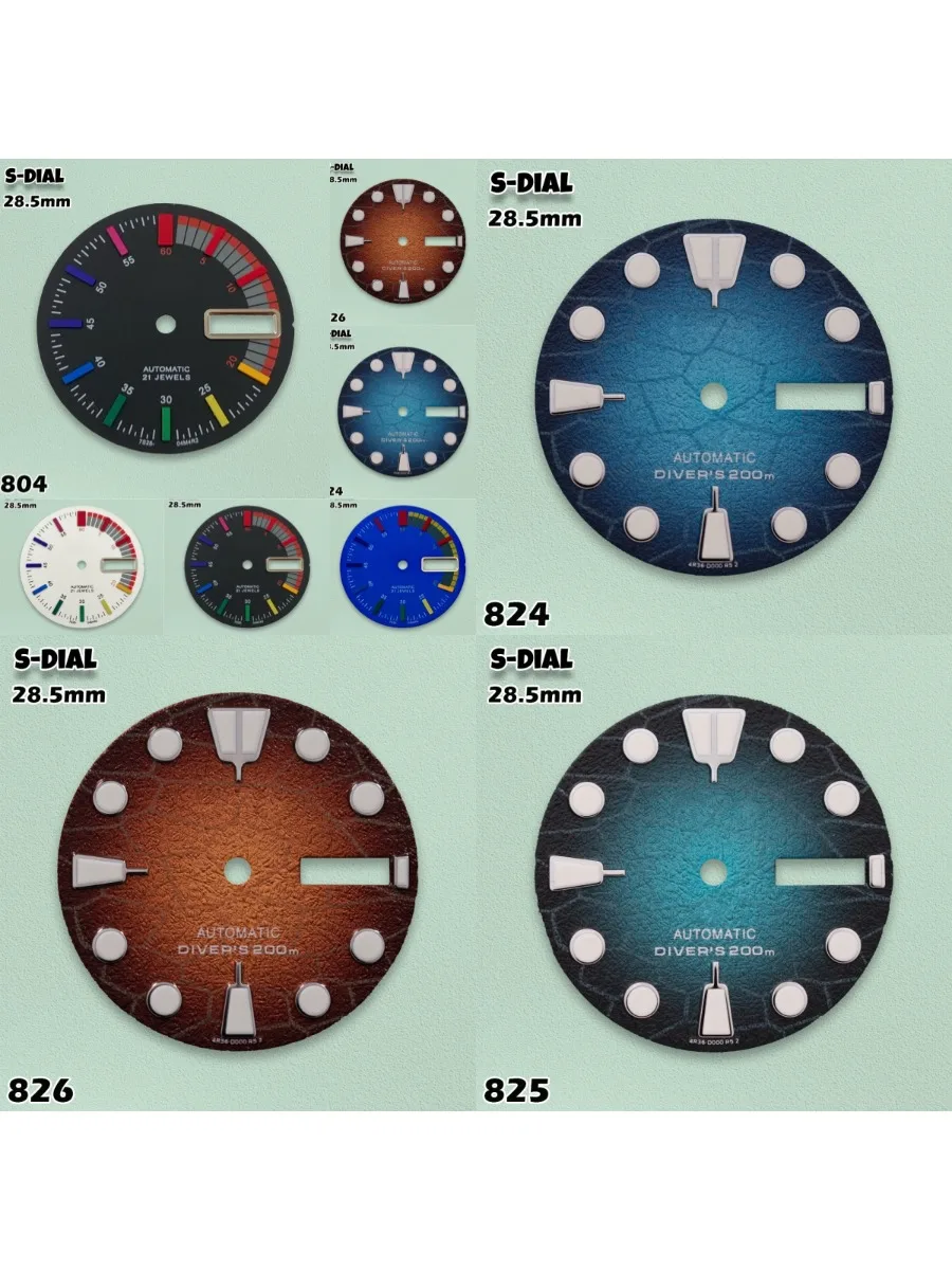 

SKO 5 S Logo 28.5mm Color nail Dial Suitable NH36 Movement No Luminous High Quality Watch Modification Accessories Repair Tools