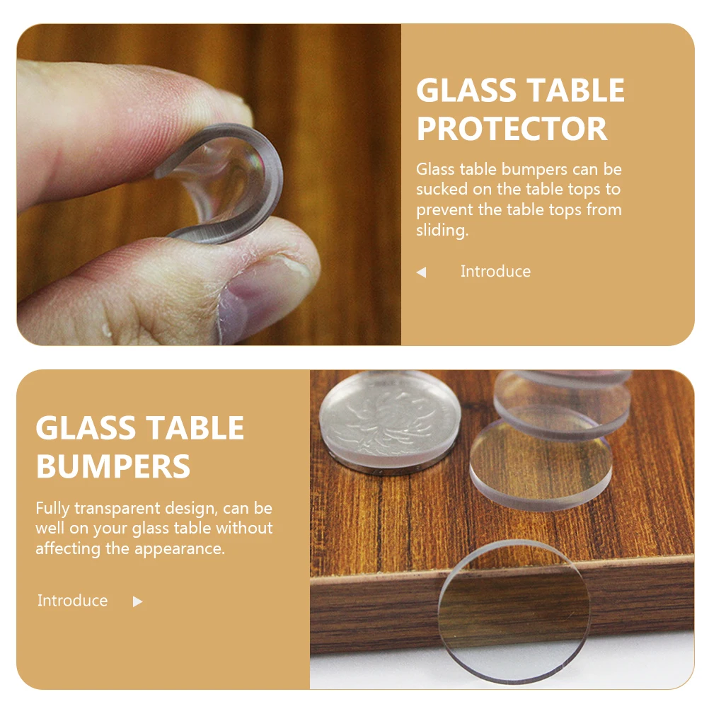 

20pcs Clear Glass Bumpers 20mmx3mm 25mmx3mm Anti-slip Furniture Pads Desk Spacers Cabinet Rubber Table Protectors