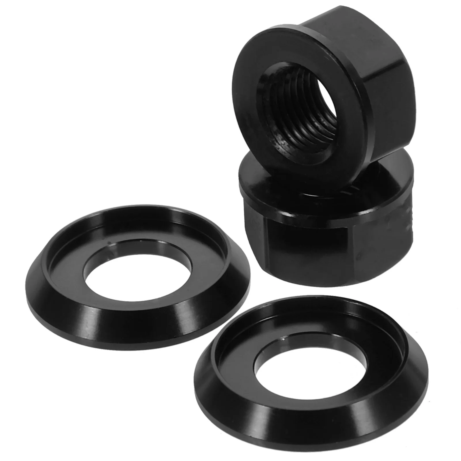 

2pcs M10 Aluminum Alloy Nut For Rear Wheel Axle Lightweight Durable Quick Release Folding Nut Corrosion Resistant Wheel