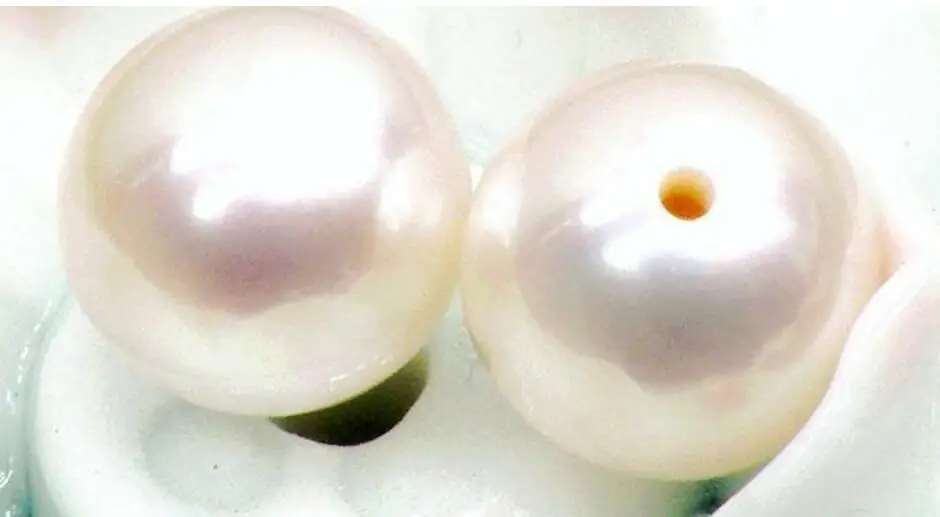 Natural AAA 9.6 mm Perfect Round White Authentic South China Sea Bulk Pearl Half Diamond