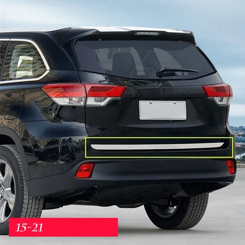 Rear Trunk Lid Tailgate Cover Trim For Toyota Highlander XU70 AUTO Accessories Hatch Door Handle Molding Strip 2019 2020 2021