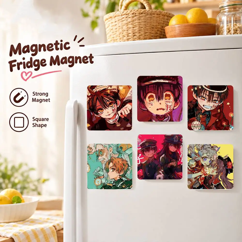 FOR Toilet Bound Hanako kun Fridge Magnet Personalized Magnetic Durable Plastic Square Picture Surface Fridge Magnets