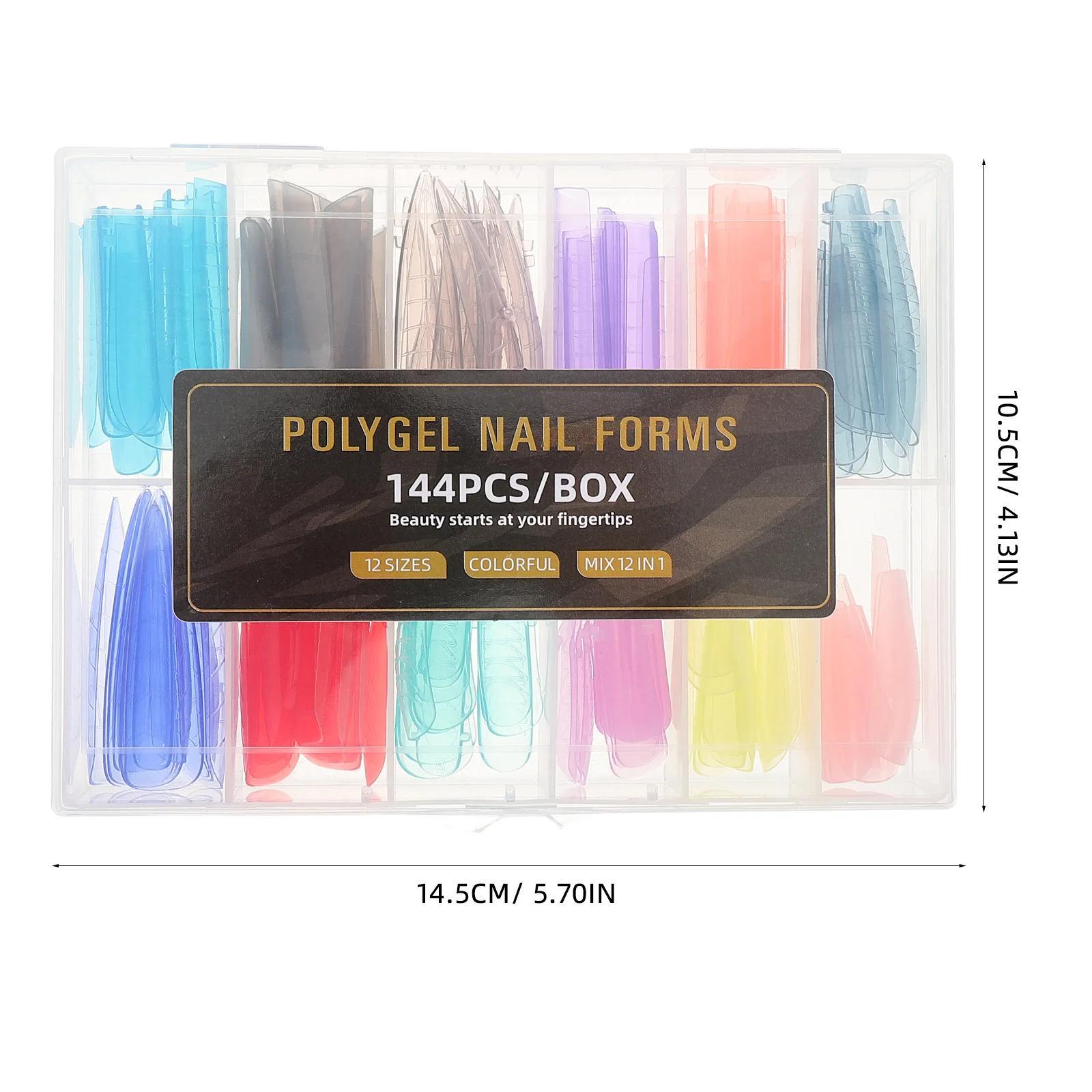 144 stuks nagelverlengingstips geen papiervorm nodig volledige dekking vierkante nagels voor professioneel en doe-het-zelf gebruik vingernagelverlengingstips