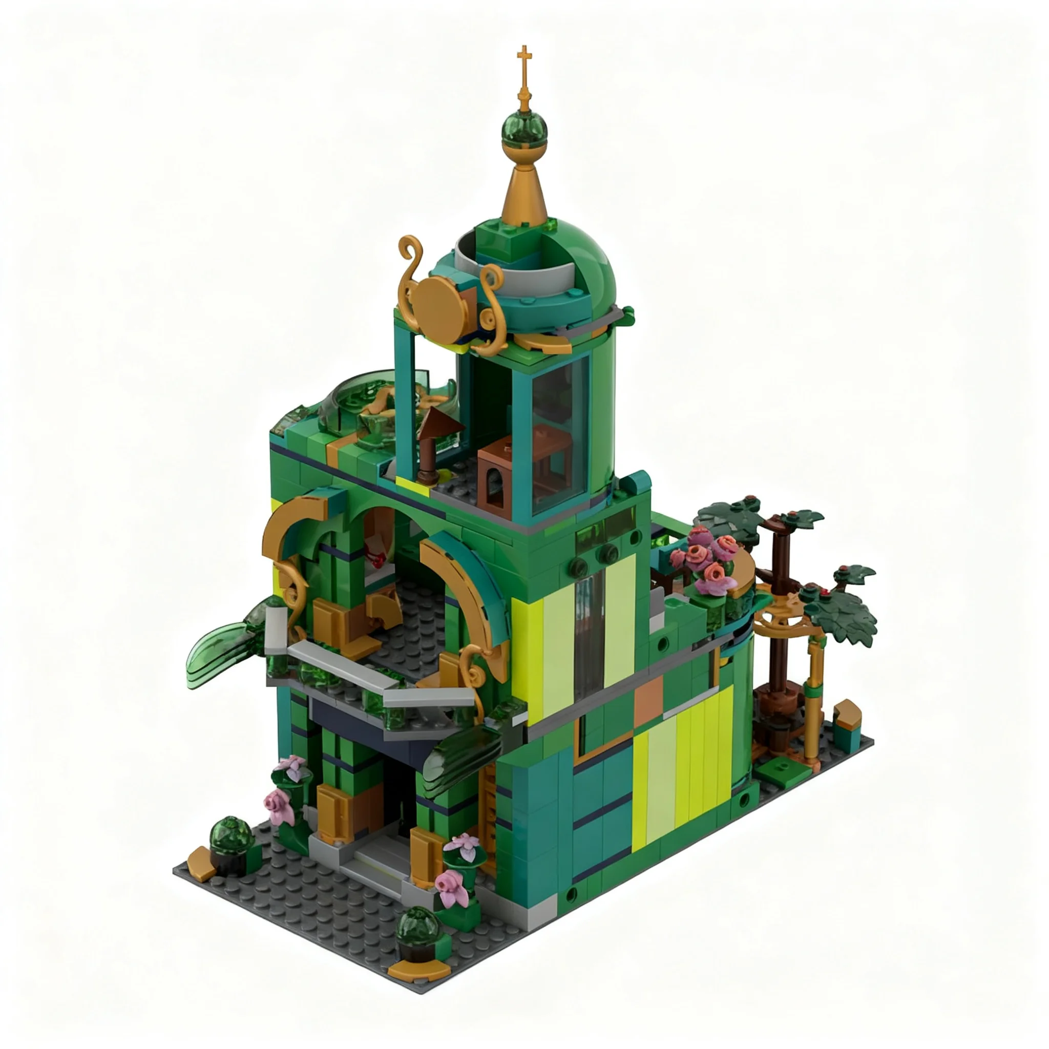 798pcs MOC Emerald City Wicked Model Building Blocks Architecture Toy Christmas Gifts Collection Birthday DIY Education Art