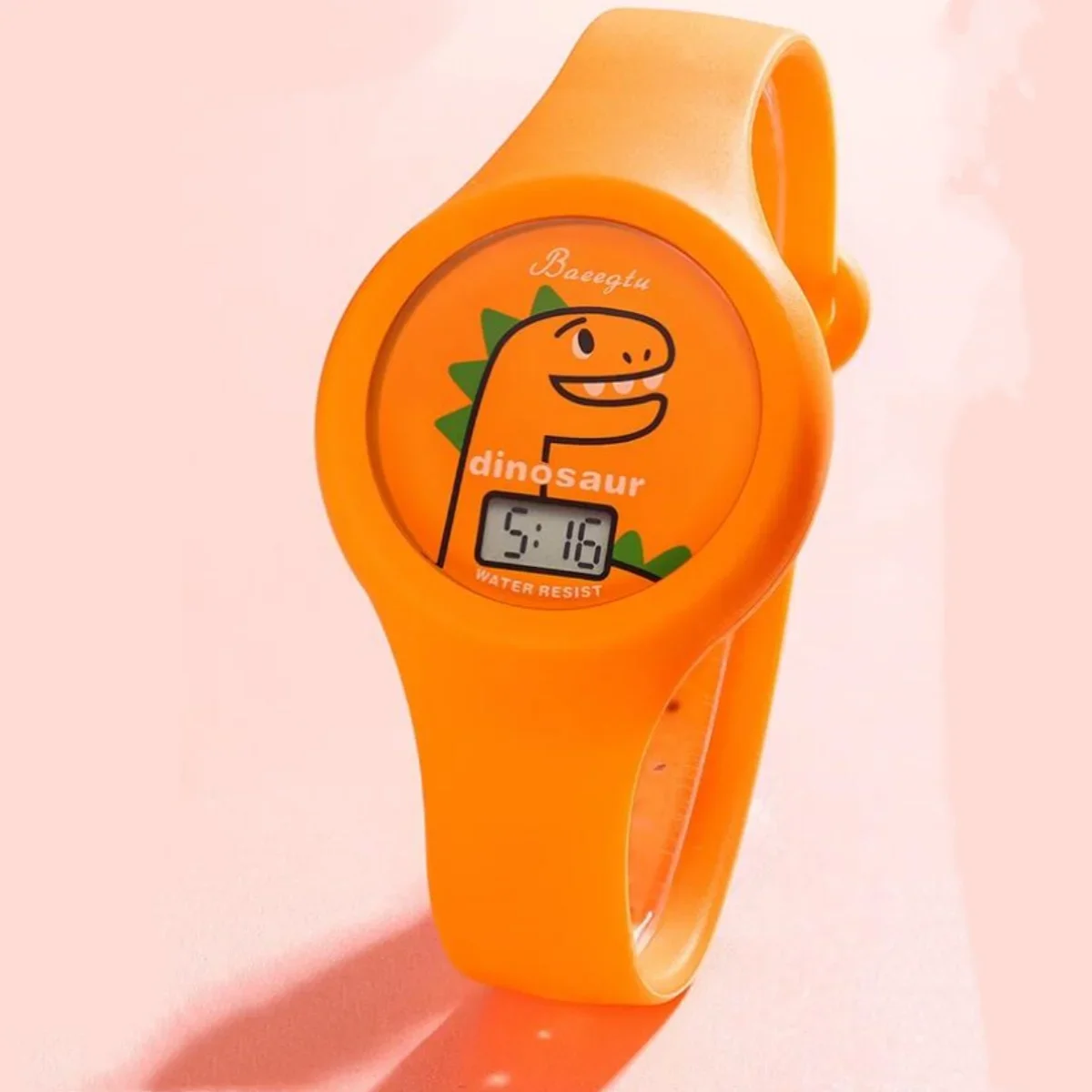 Children's Cartoon Little Dinosaur Crocodile Waterproof Silicone Bracelet Girl Boy Watch Children's Cute Electronic Watches Gift