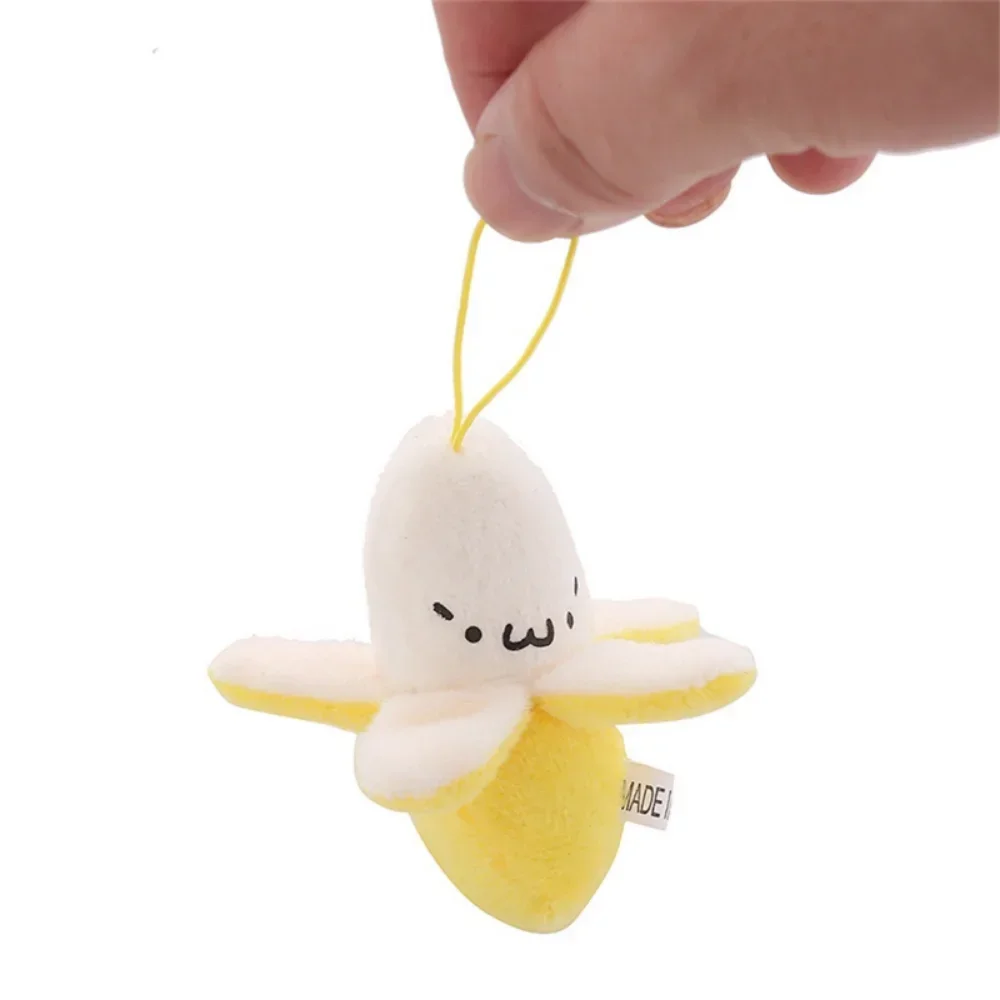 1PC kreatywny kształt banana pluszowe lalki wisiorek Kawaii brelok kobiety dziewczęta miękkie nadziewane zabawki dekoracja torebki prezent urodzinowy dla dzieci