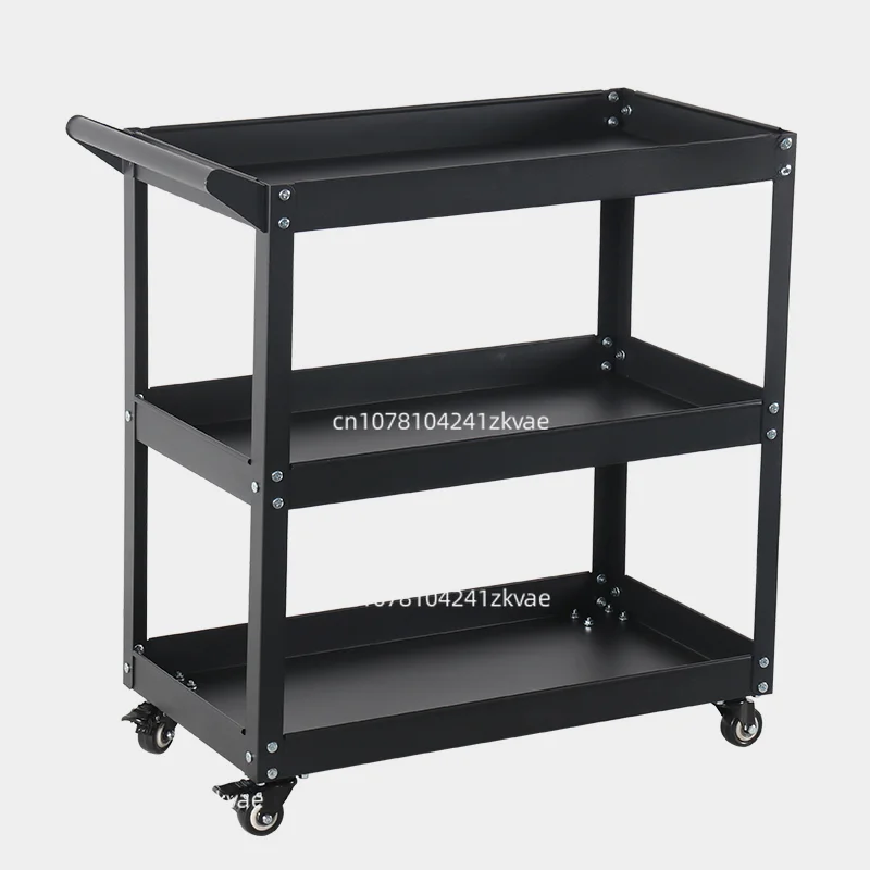 Auto repair drawer type maintenance trolley mobile three-layer cabinet parts cart shelf layer tool cart