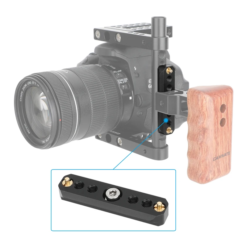 CAMVATE Quick Release NATO Safety Rail with 1/4inch ARRI-Style Anti-Twist Screw Mout Camera Nato Rail For Sony Canon Accessories