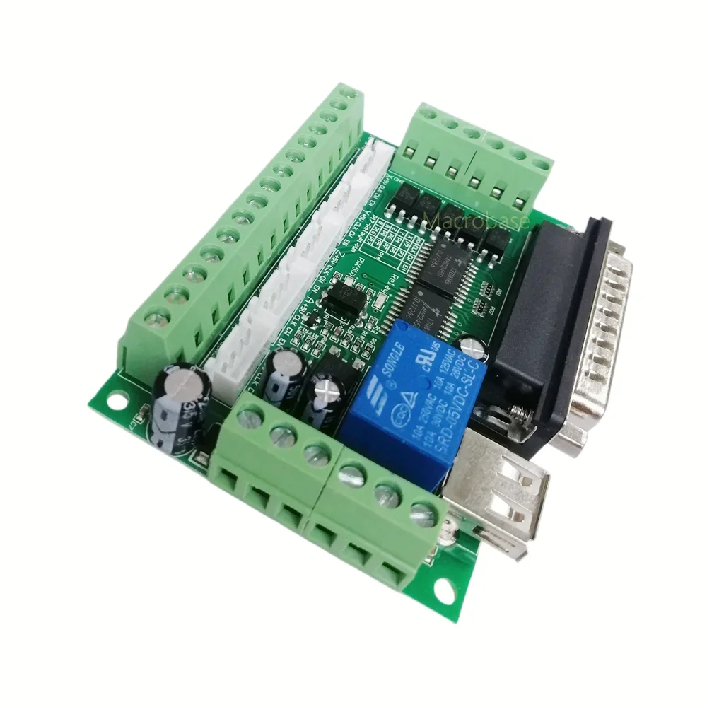 Mach3 USB 컨트롤러 브레이크아웃 보드, 5 축 CNC 라우터 마하 3 인터페이스 모션 카드 밀링 머신 기사 스핀들 z축 프로브