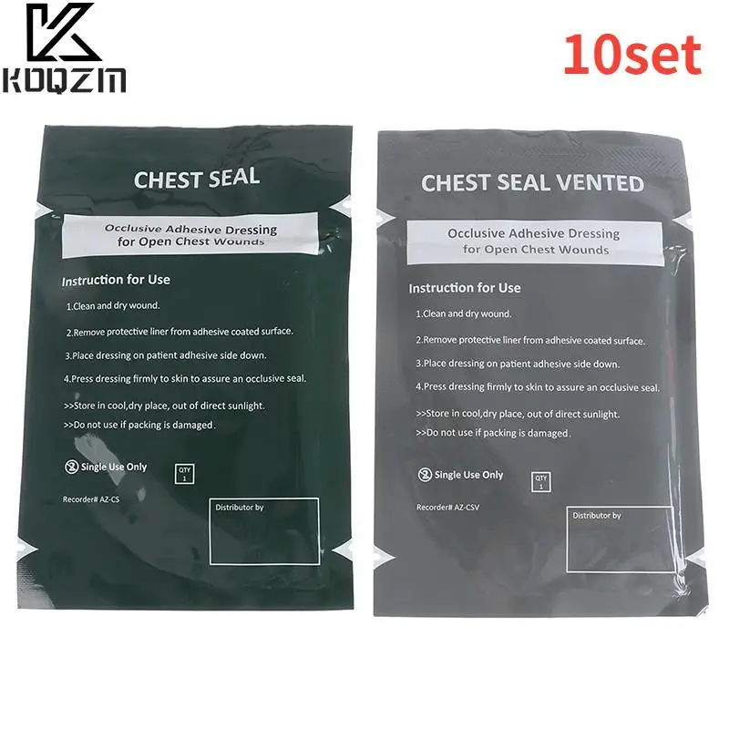 

10set Hot Sale North American Rescue Hyfin Chest Seal Medical Chest Seal Vented