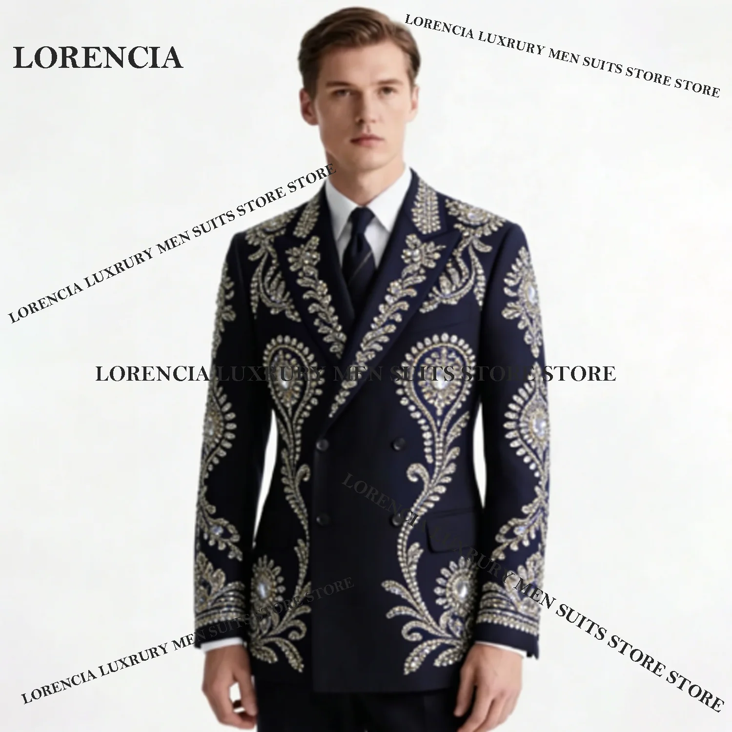 

Мужские костюмы ручной работы с пайетками для свадьбы, бриллиантовые блестящие пиджаки для выпускного вечера, комплекты из 2 предметов, смокинги, приталенный крой