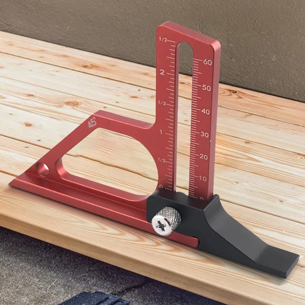 

Table Saw Depth Gauge Wear-Resistant Woodworking Setting Gauge Adjustable Height Measuring Gauge for Table Drill Press Bandsaw