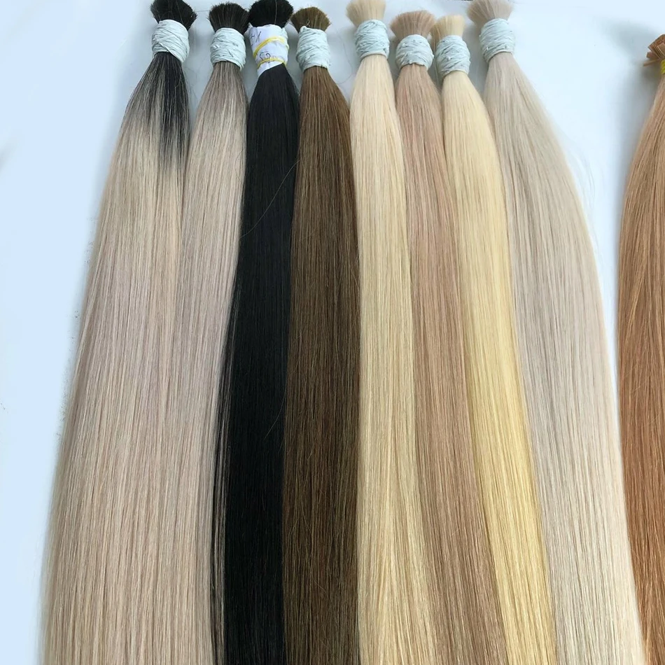 Highlight Straight Human Hair 100% Natural Virgin Weaving Unprocessed Smooth For Braiding Bulk Extensiones Increase Hair Volume
