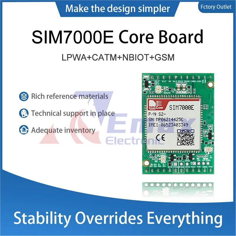 SIMCOM SIM7000E Core Board SIM7000E Development Board LPWA+CATM+NBIOT+GSM SIM7000E