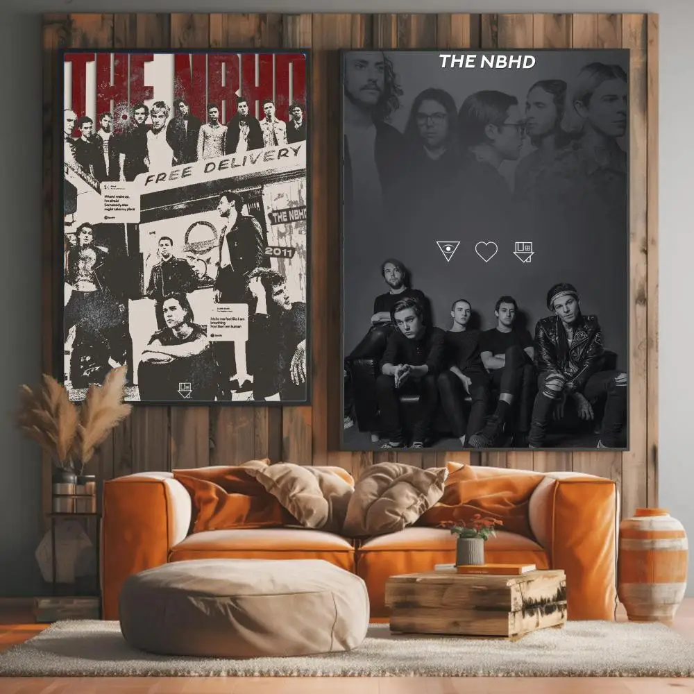 band T-The Neighbourhood-D Painting Calligraphy Elegant Botanical Decor for Living Room Modern Interior Design