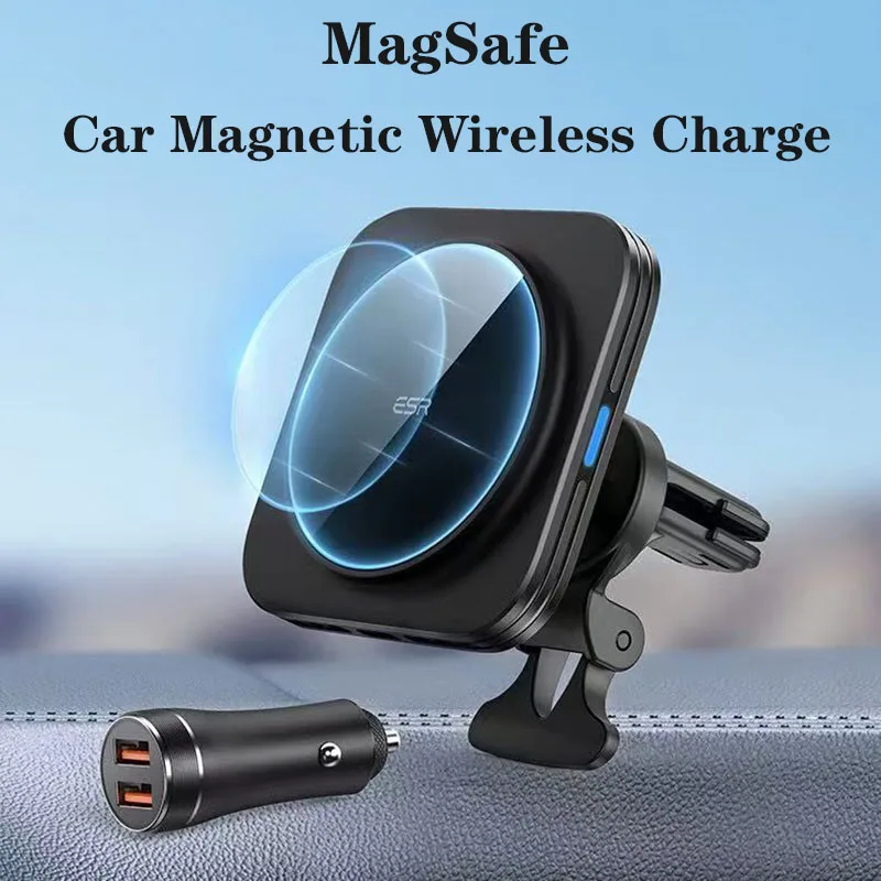

Magsafe Car Charger for iPhone 15 14 Pro Max iPhone holder for iPhone 13/12 Series Wireless Charger Holder with CryoBoost