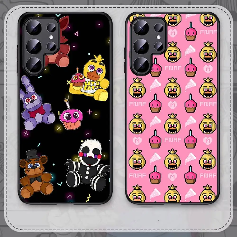 Funda de Teléfono con Diseño de Anime de Five Nights at Freddy's para Samsung S 24 Fe 25 Ultra Plus 20 Lite 21 30 22 23 24 22 Ultra 5G