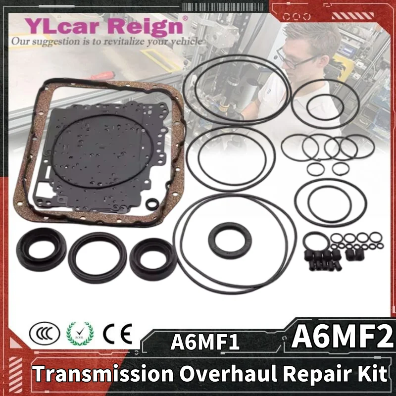 

A6MF1 A6MF2 Automatic Transmission Gearbox Overhaul Rebuild Repair Kit Seals Gasket Fit O-rings 0HK Hyundai Kia Car Accessories