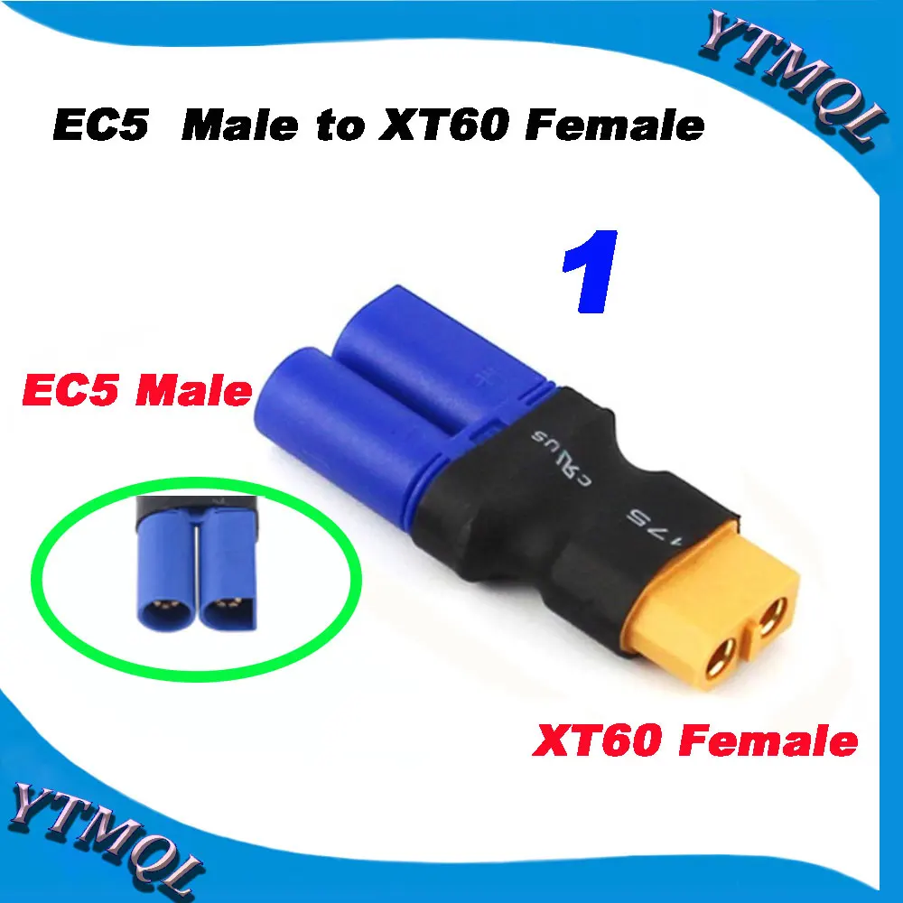 1Pcs Adapter XT30 XT60 XT90 TRX T Plug Deans EC5 EC3 Female to Male Connectors Plug RC Lipo Battery Control Parts DIY