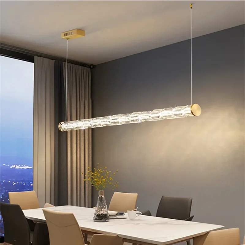 Designer italiano led lustre de vidro longo restaurante luz pingente mesa escritório bar exposição hotel modelo quarto lâmpada suspensão