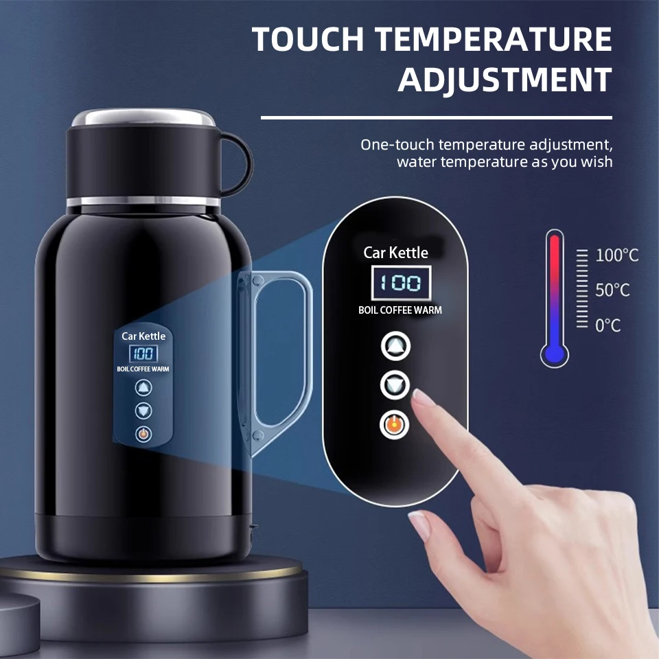 12V 24V Car Kettle Electric Water Boiler Portable Travel Mug Warmer Cup Truck Auto Vehicle Coffee Tea Maker Stainless Steel view 5