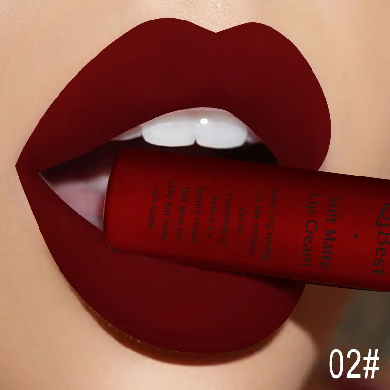 Rosa veludo fosco brilho labial sexy vermelho escuro hidratante batons líquidos à prova dwaterproof água de longa duração copos antiaderentes lábios esmalte maquiagem