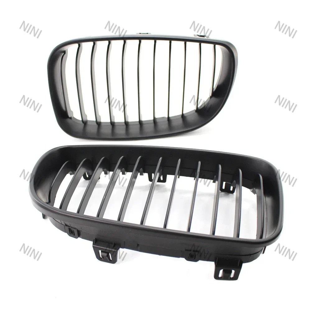 Auto For BMW 1 Series E81 E82 E87 E88 118i 128i 2007 2008 2009 2010 2011 2012 2013 Matte Black Car Front Kidney Grill Grille