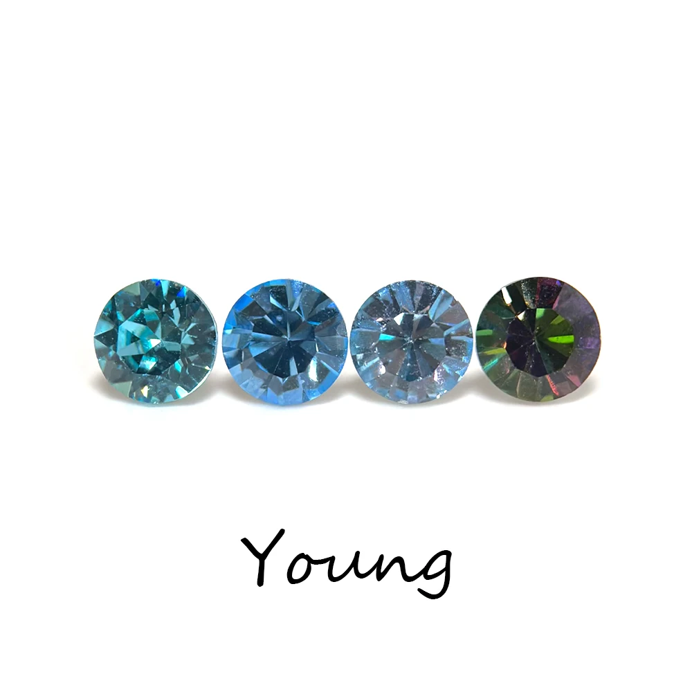 أقراط وازي زركونيا ملونة بدون مخلب ، دبابيس إدخال طبية ، مجوهرات ثقب الأظافر للزرع ، التيتانيوم F136 ، G23 ، 6 #2