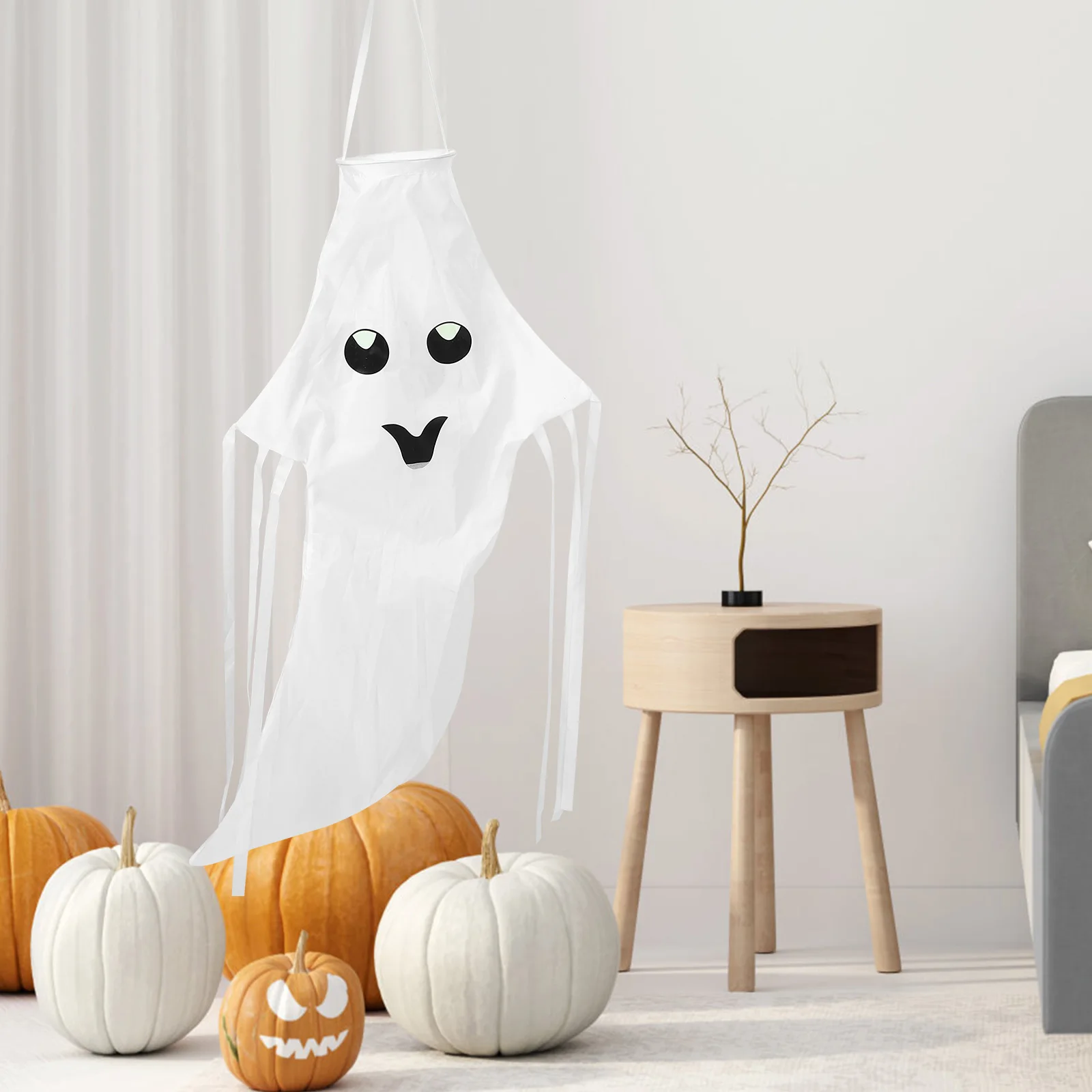 

Halloween Windsock Ghost Scary Outdoor Hanging Decoration Polyester Wind Sock Festive Accessories Garden