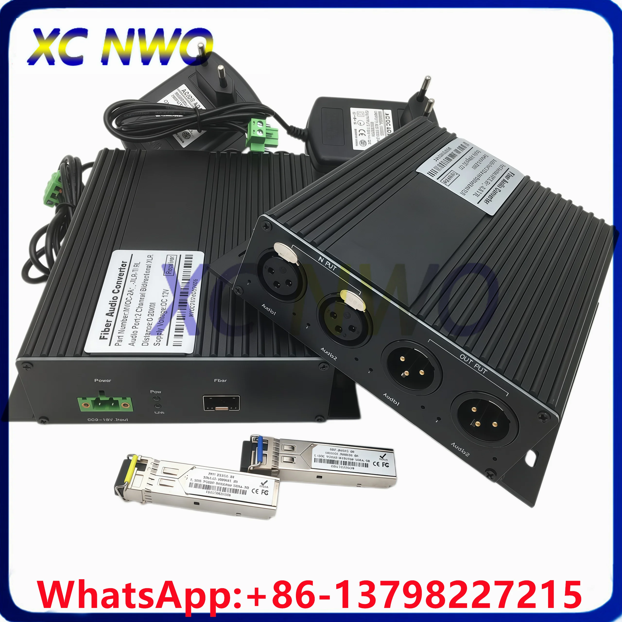 2Ch Bi-Directional XLR Audio  Over ST/FC/LC/SC Connector,2Ch Bidi XLR Mircophone Balanced 3Pin Audioto Fiber Optical Converter