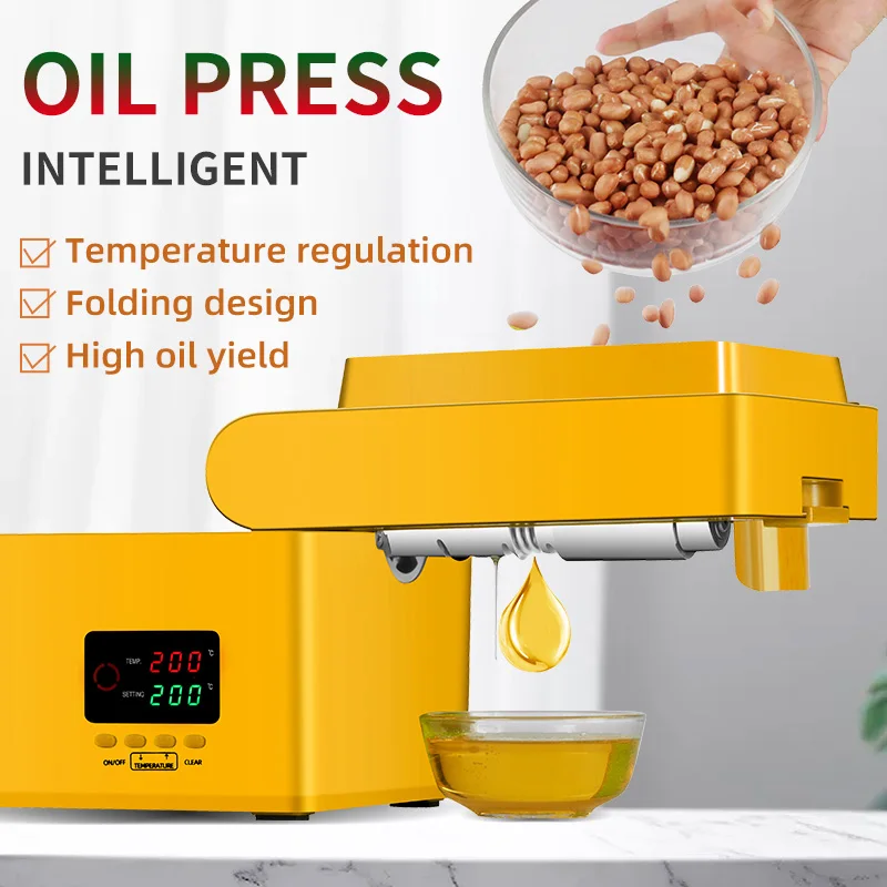 Spiral Coconut Oil Press Pumpkin Seed Screw Press Oil Btma Mini Oil Press Household Automatic Small Stainless Steel New Red