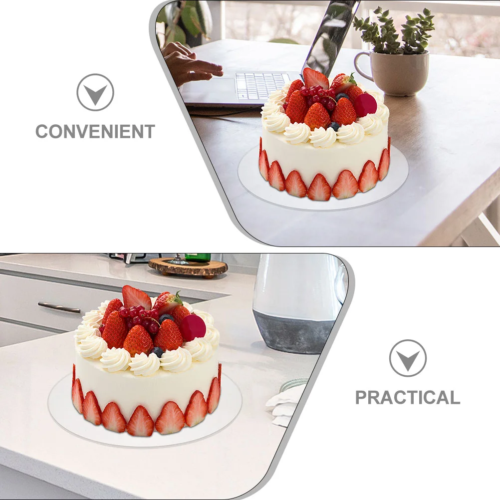 Acrylic Round Cake Disc Cake Board Cupcake Display Sheet Cake Round Base for Bakery Shop Cake Boards Sheet Cake Carrier