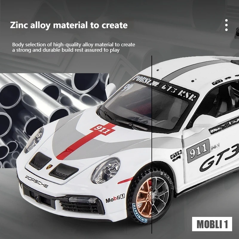 Super Coupe 911 Racing Alloy Car Model Martini 1 To 24 Decoration Pieces Boy Toy Car Simulation Car Model Gift 2024 New Model