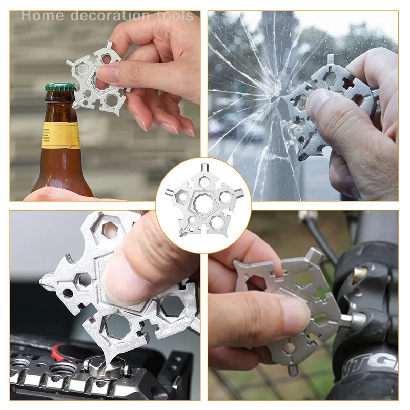 

23 In 1 Pentagon Multi-function Snowflake Inner Six Angle Wrench Tool Outdoor EDC Screwdriver Bicycle Combination Tool
