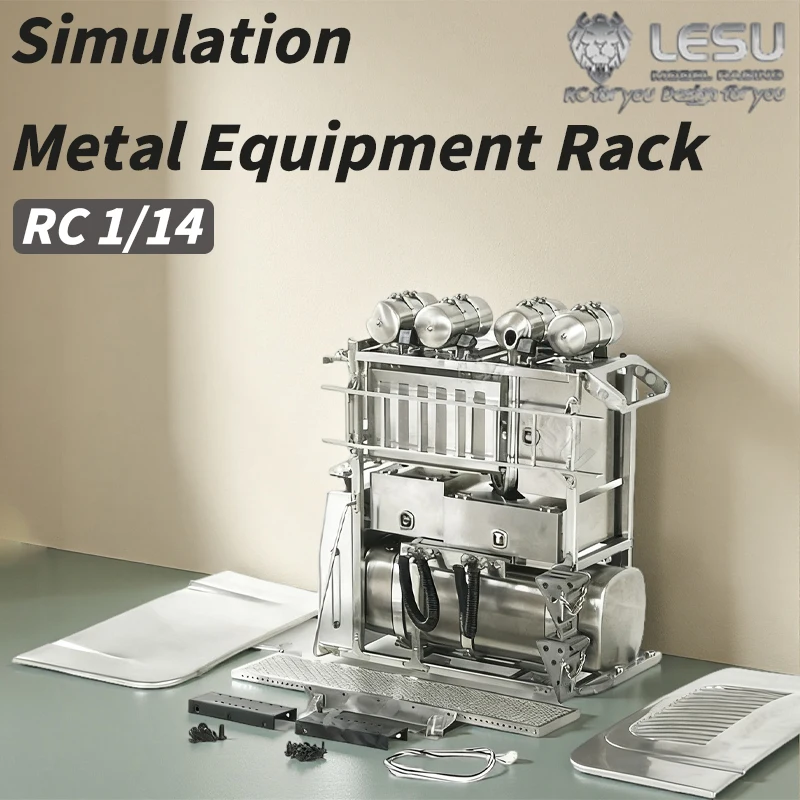 

LESU Simulation Metal Equipment Rack Upgrade Accessories G-6177 for 1/14 Tamiya RC Tractor Trailler Truck Benz DIY Modified Toy
