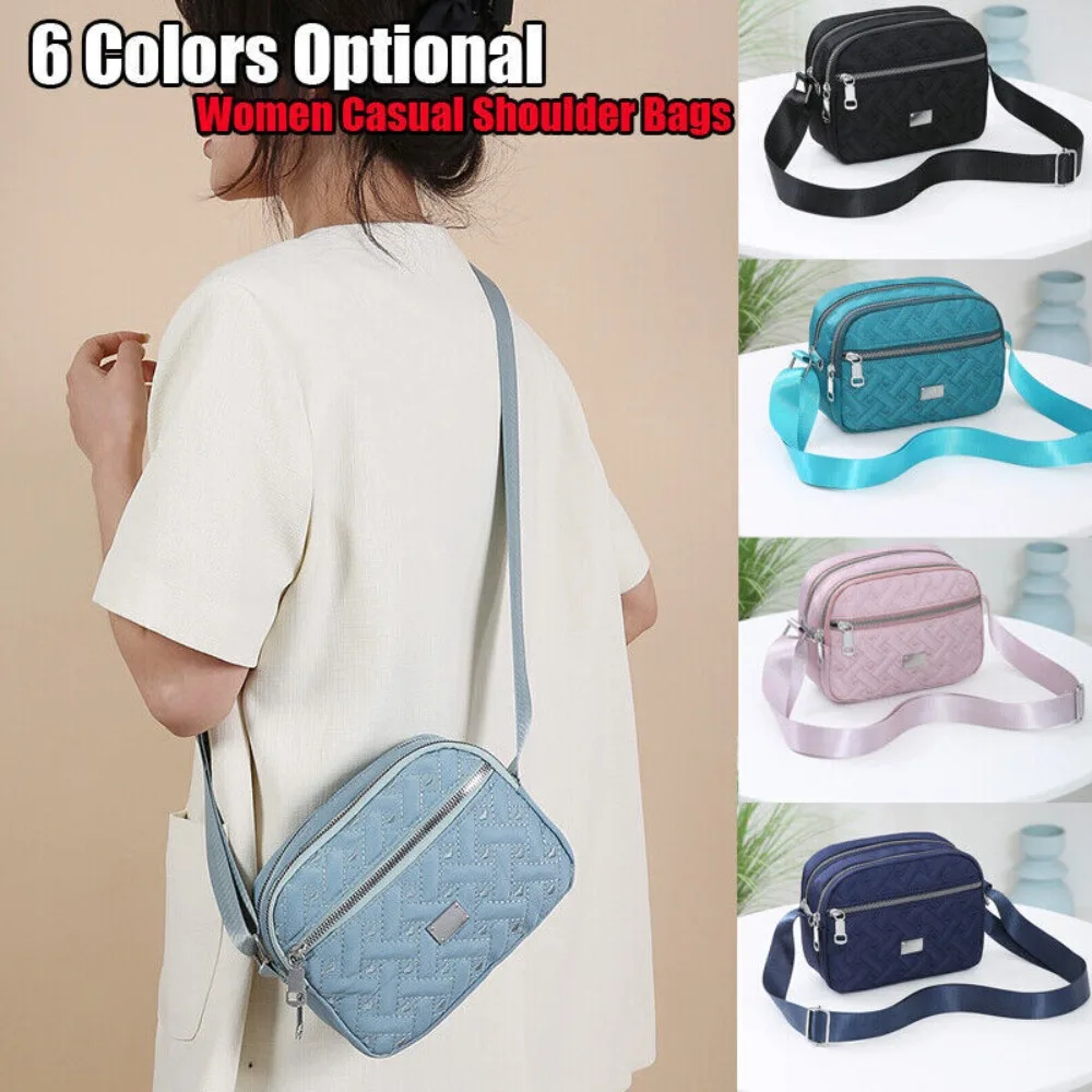 Small Bags for Women 2024 Casual Lightweight Messenger Bags Multi-pocket Vintage Oxford Cloth Crossbody Bags Female Handbags