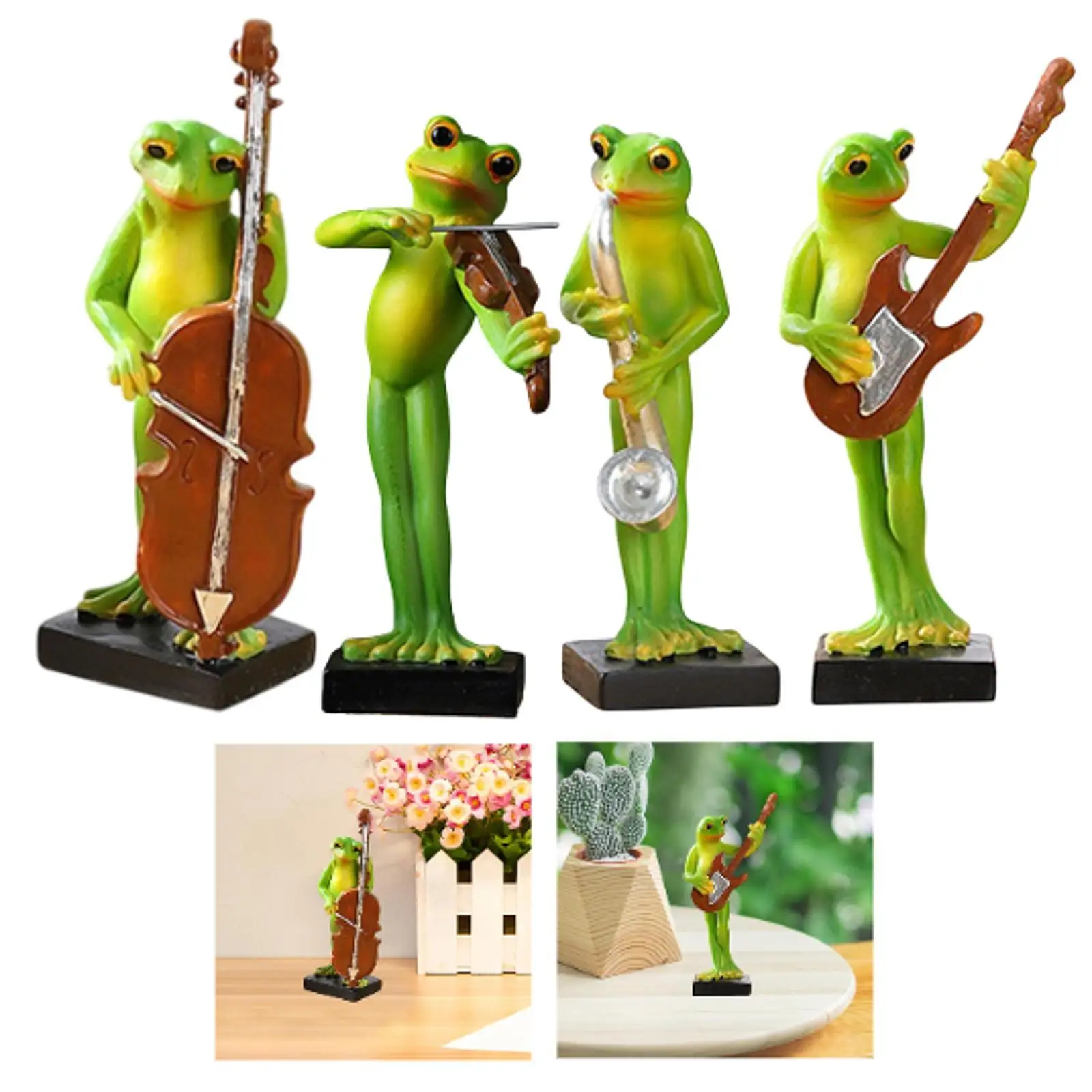 Frog Statue Multifunctional Gifts Animal Sculpture for Indoor Outdoor Shelf