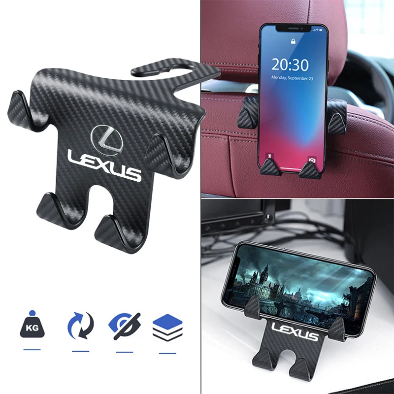 خطاف مقعد السيارة خطافات مزدوجة كبيرة الحاملة لكزس RX300 IS200 IS250 ES350 Ct200h UX250h NX300h RX350 ES300h RX400h NX IS300h #2