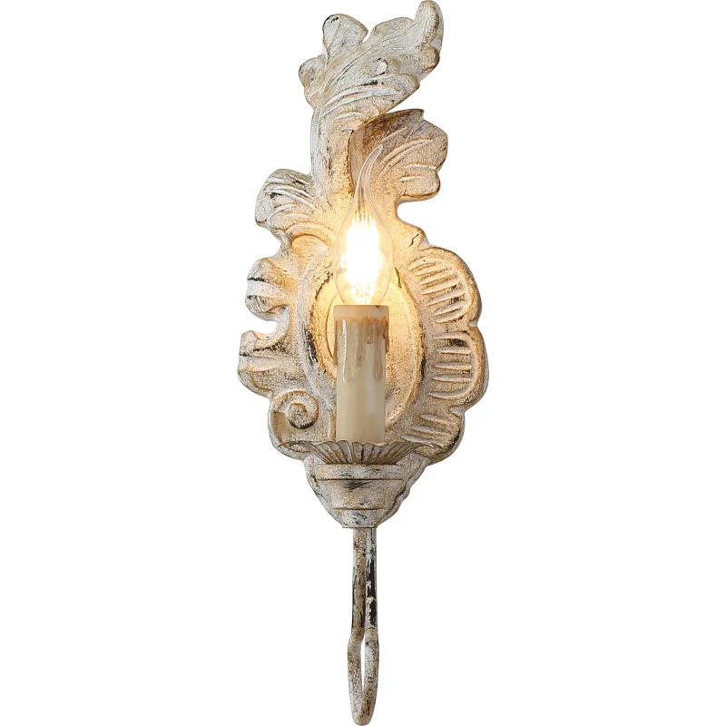 

American country French retro old resin fishtail wall lamp living room dining room bedroom background wall