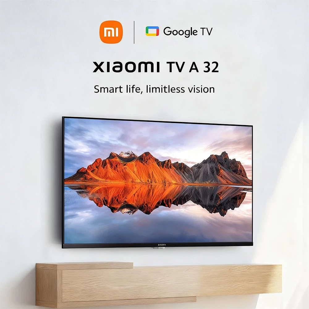 Xiaomi TV A 32، حجم صغير مع شاشة ملونة، صوت ديناميكي مع صوت دولبي ™ ، DTS-X وDTS Virtual:X، Top-end Metal Fini