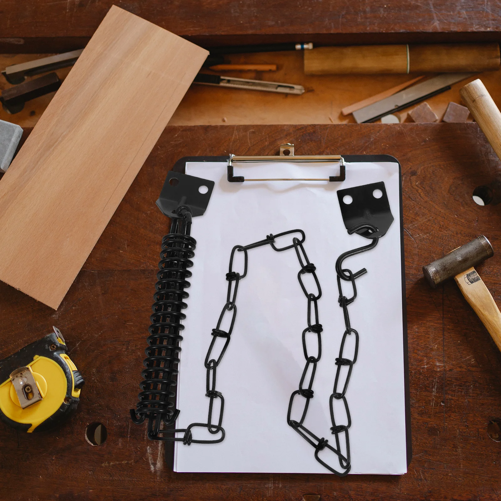 2 مجموعة قفل سلسلة الباب الثقيلة مع الربيع المضادة للسرقة يندبروف الأمن للأبواب الداخلية الأمامية مزلاج معدني عززت #3