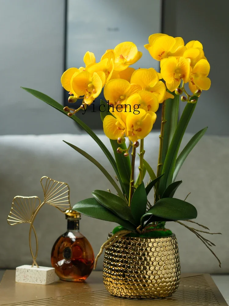 Zws High-End Feel Simulation Phalaenopsis Floral Plastic Bionic Artificial Flower Ornaments