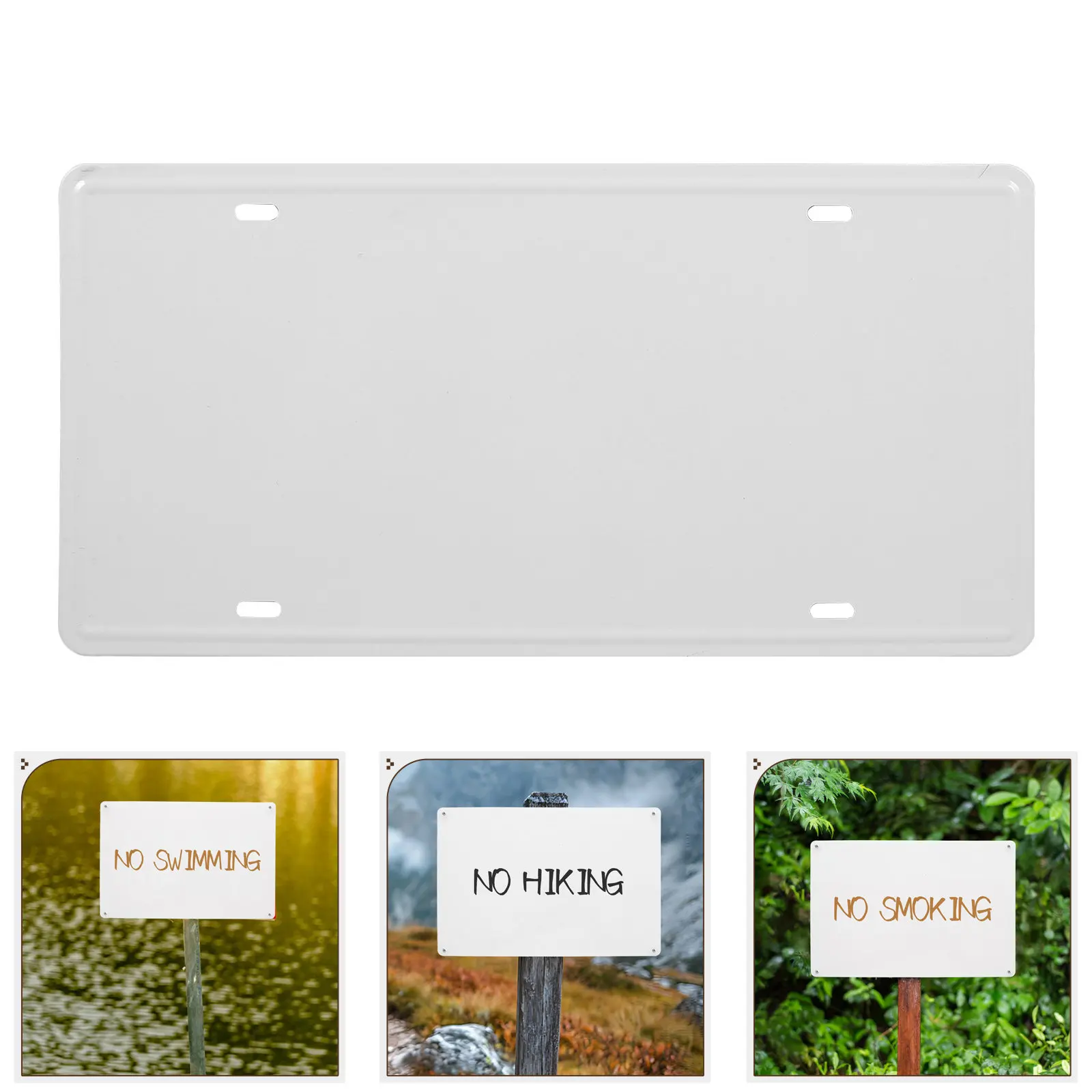 Metal Sublimation Blank Sign 15x30cm Iron Tin Board for Heat Transfer Photo Custom Door Hanger Parking Sign Graduation Party